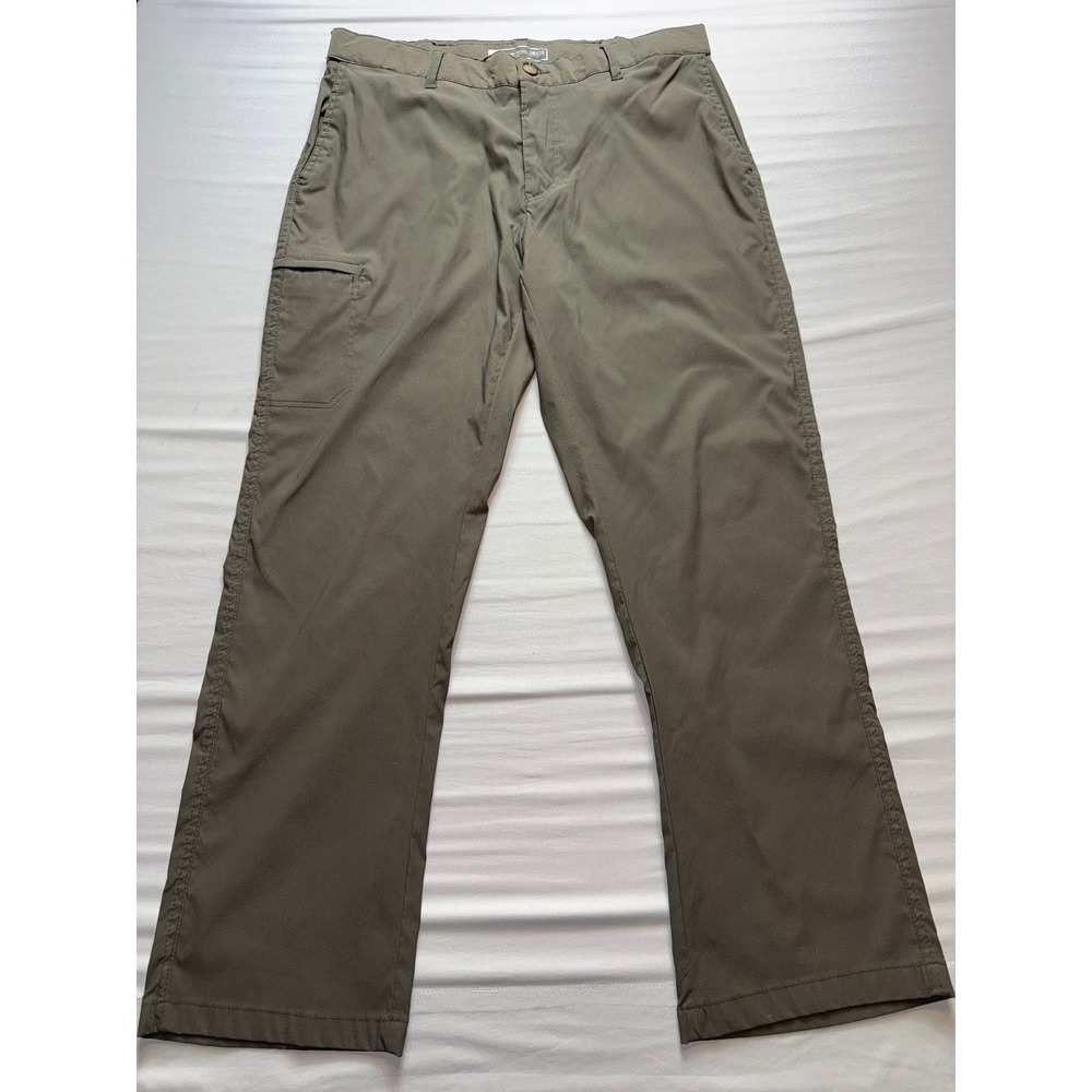 UB Tech Mens Classic Fit Cargo Pants‎ Olive Green Nylon Spandex 38x32 Outdoor